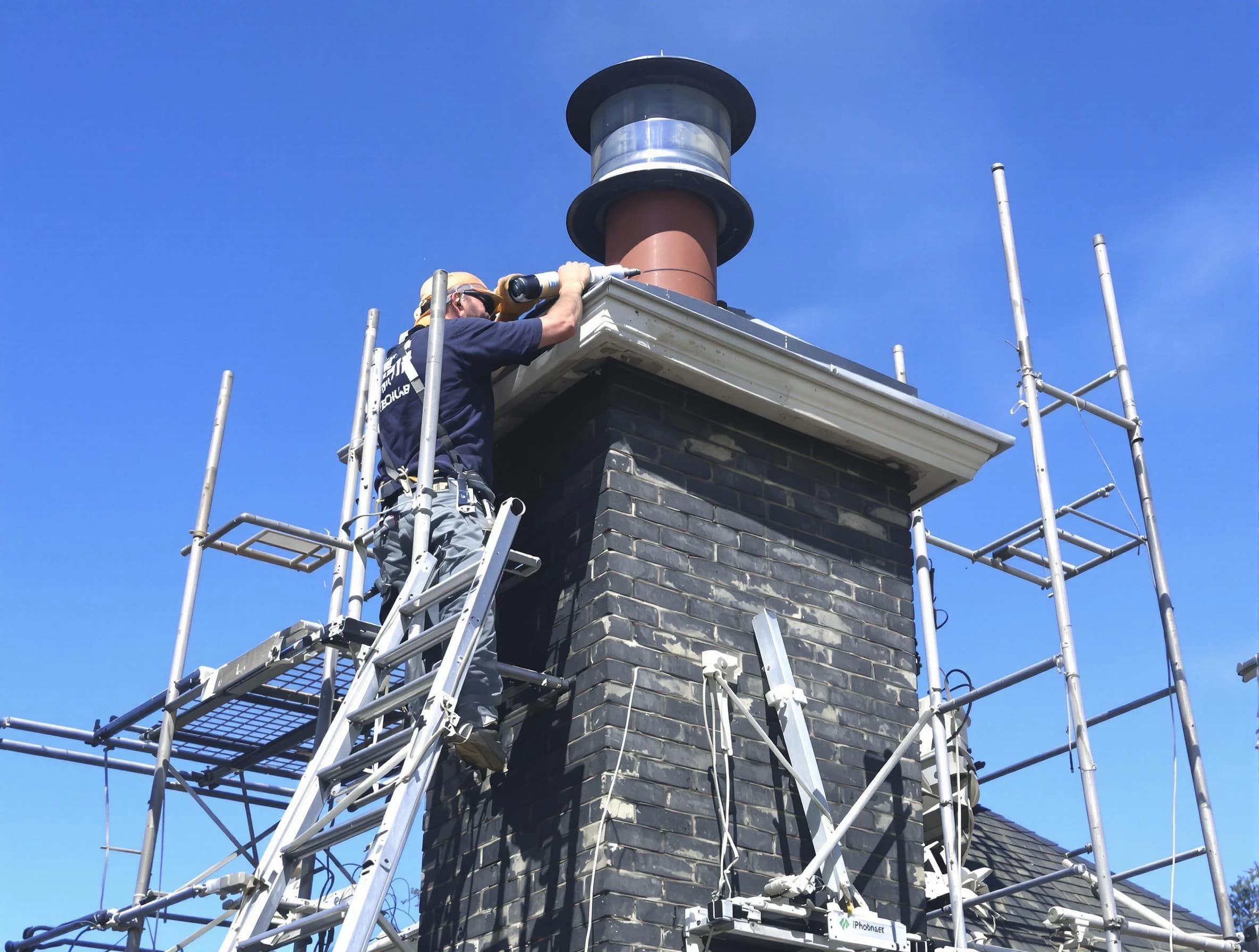 Sturdy chimney crown finished by Scottdale Chimney Sweep in Scottdale, GA
