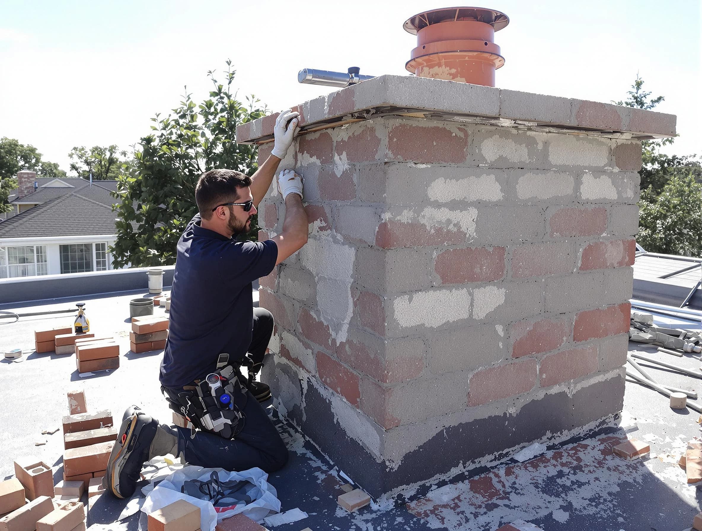 Advanced chimney repair process by Scottdale Chimney Sweep in Scottdale, GA