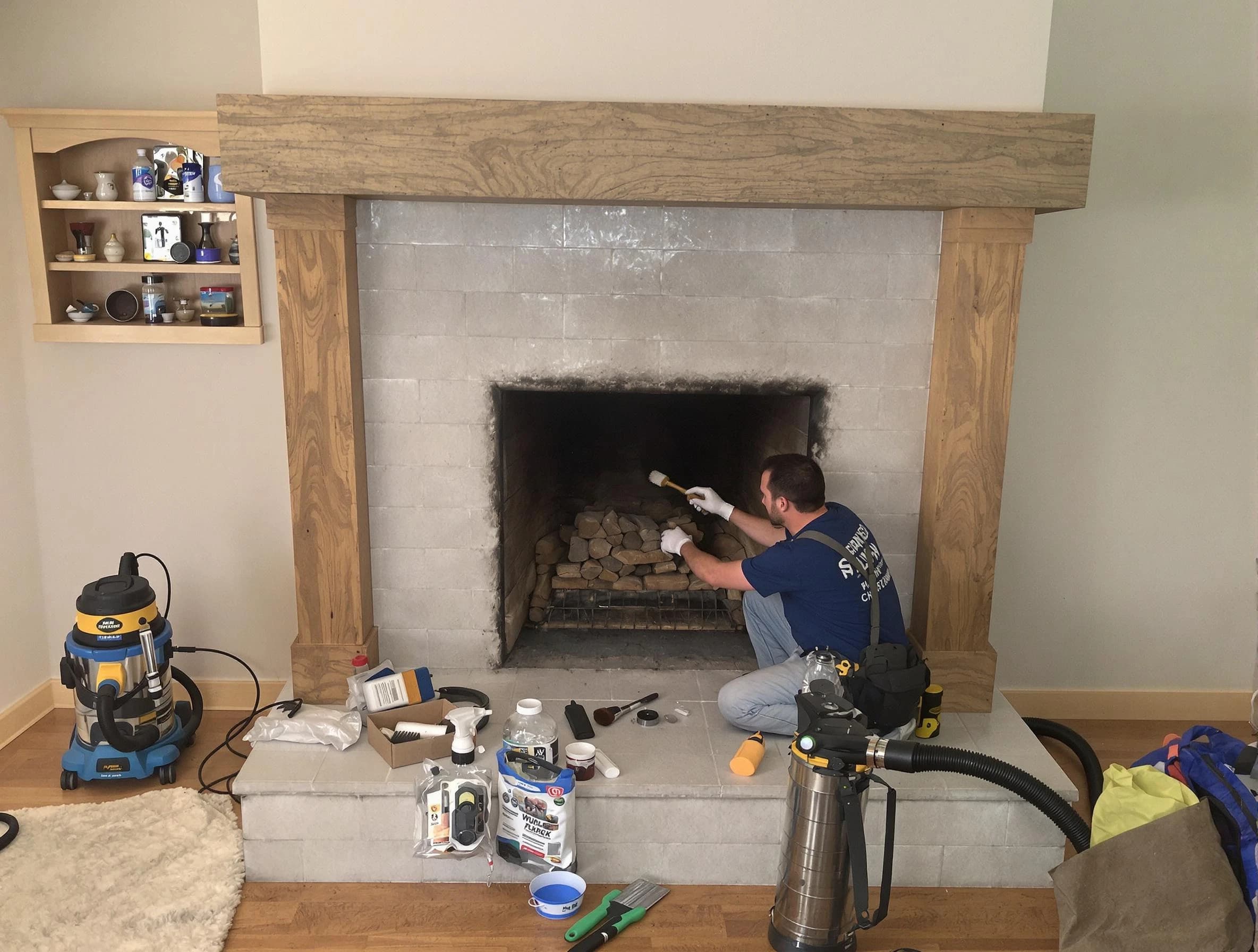 Detailed creosote removal process by Scottdale Chimney Sweep in Scottdale, GA