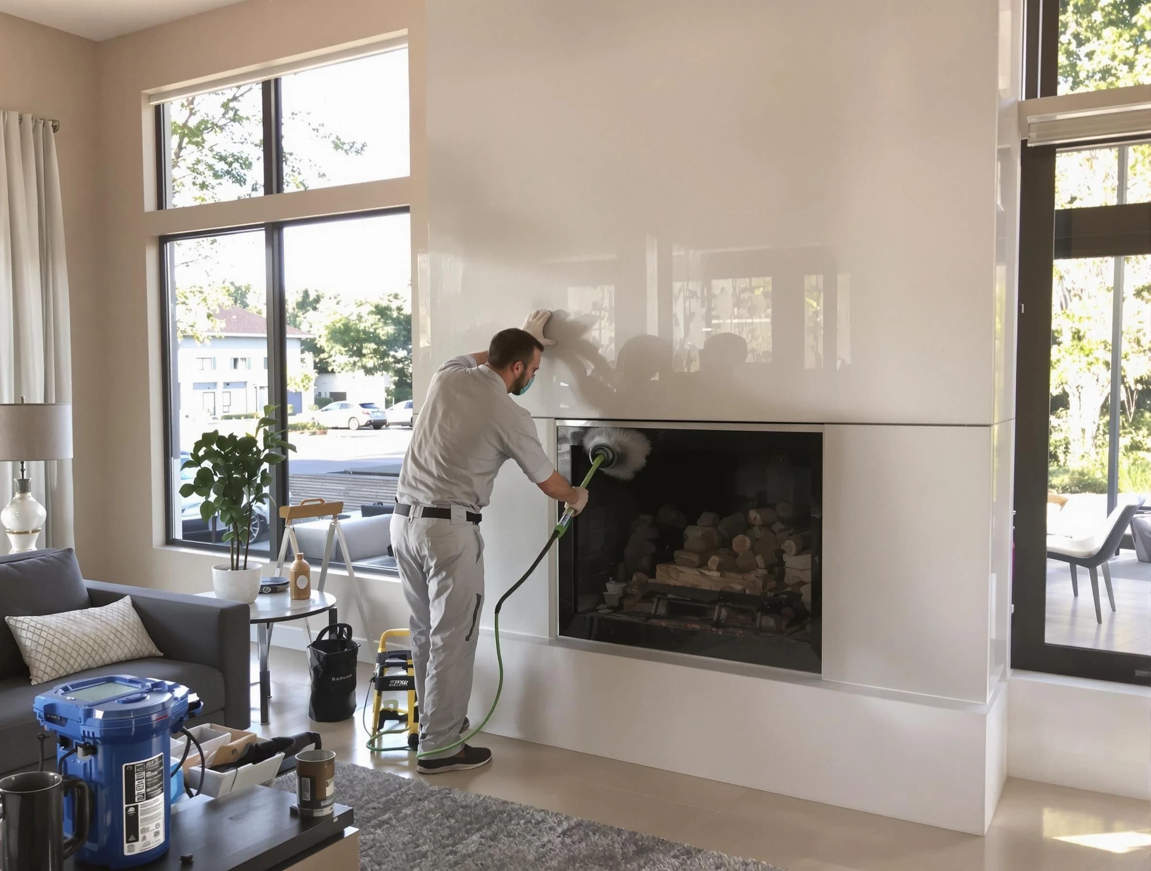 Scottdale Chimney Sweep performing thorough soot removal in Scottdale, GA