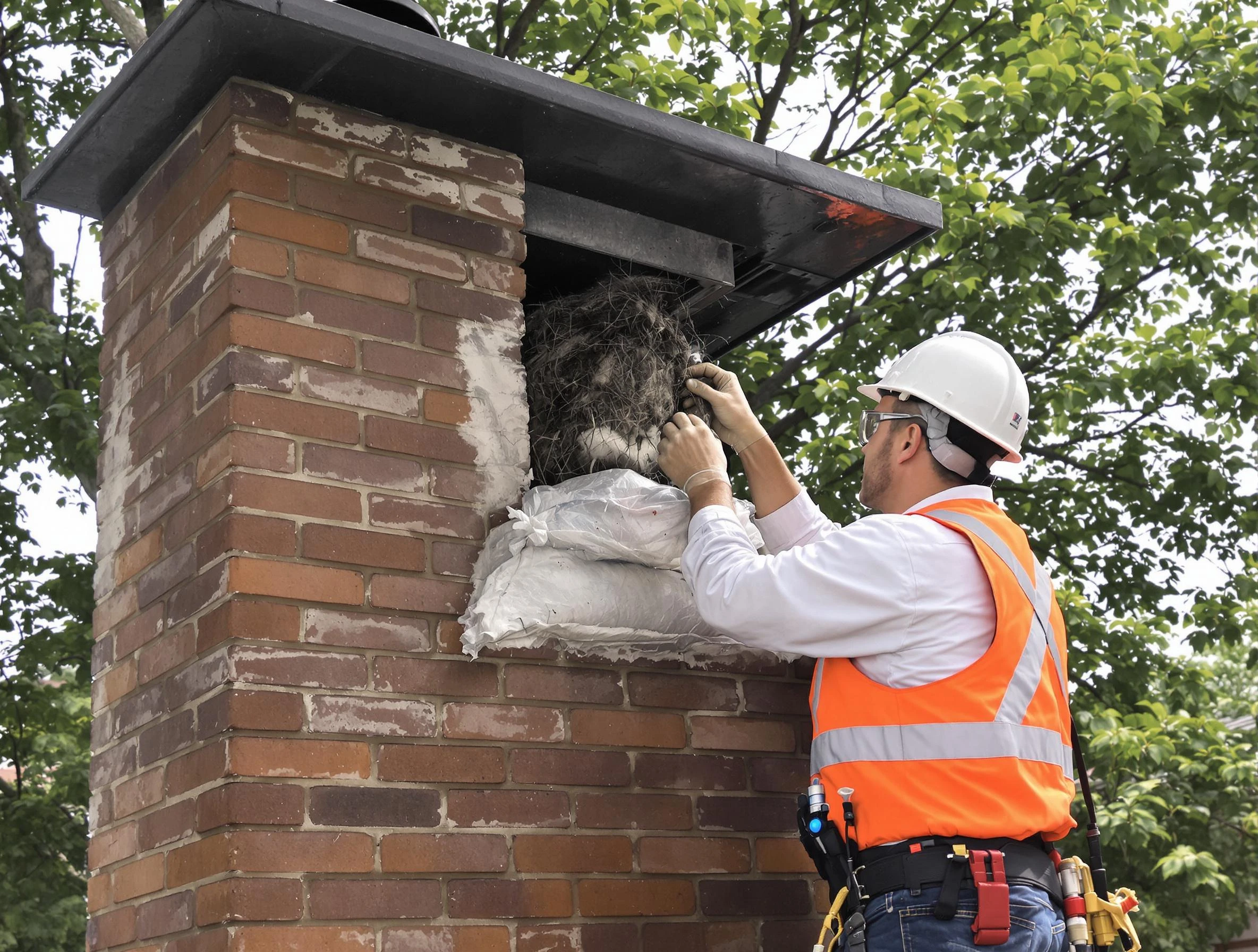 Humane removal of debris and animals by Scottdale Chimney Sweep in Scottdale, GA