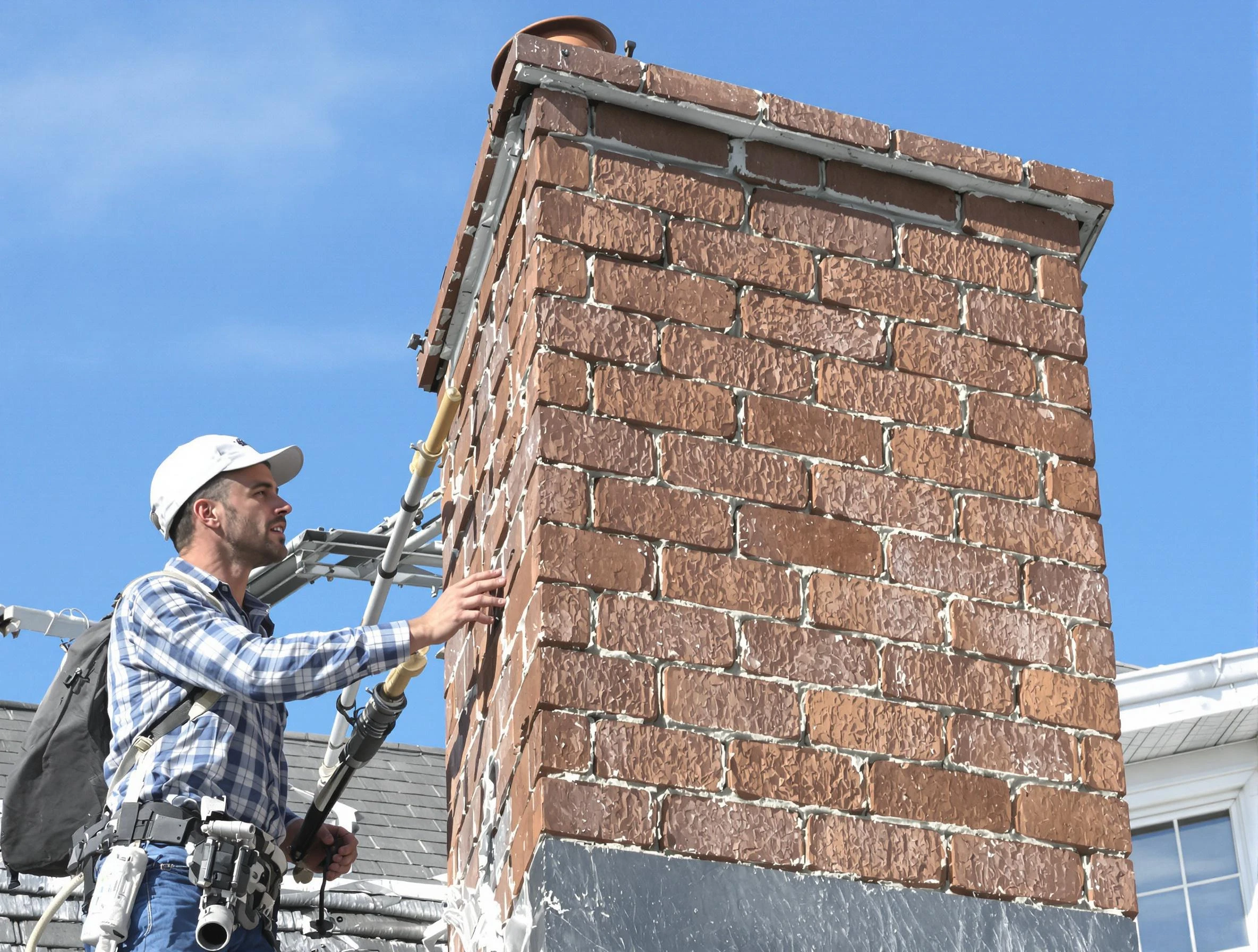 Brickwork for a chimney rebuild by Scottdale Chimney Sweep in Scottdale, GA