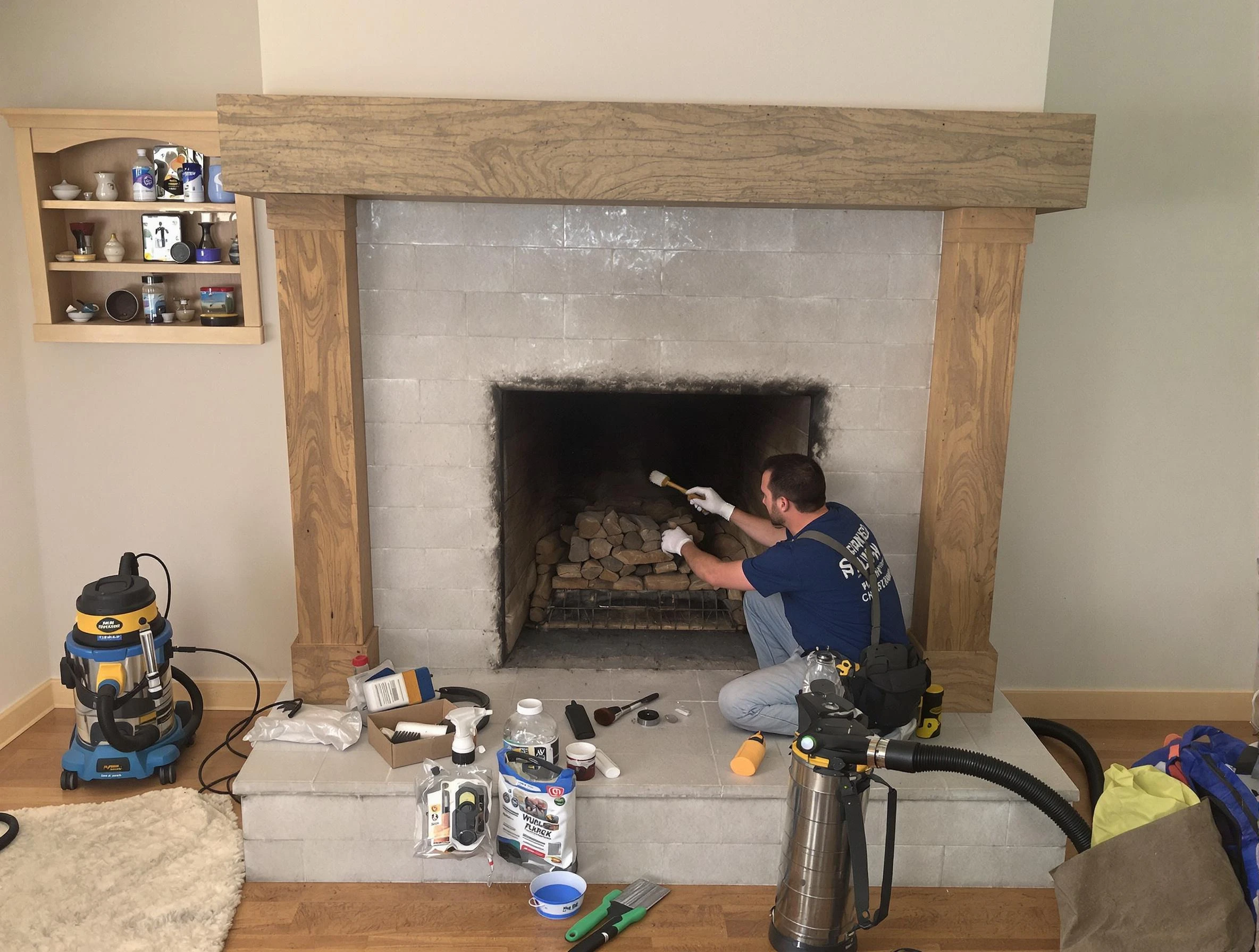 Detailed creosote removal process by Scottdale Chimney Sweep in Scottdale, GA