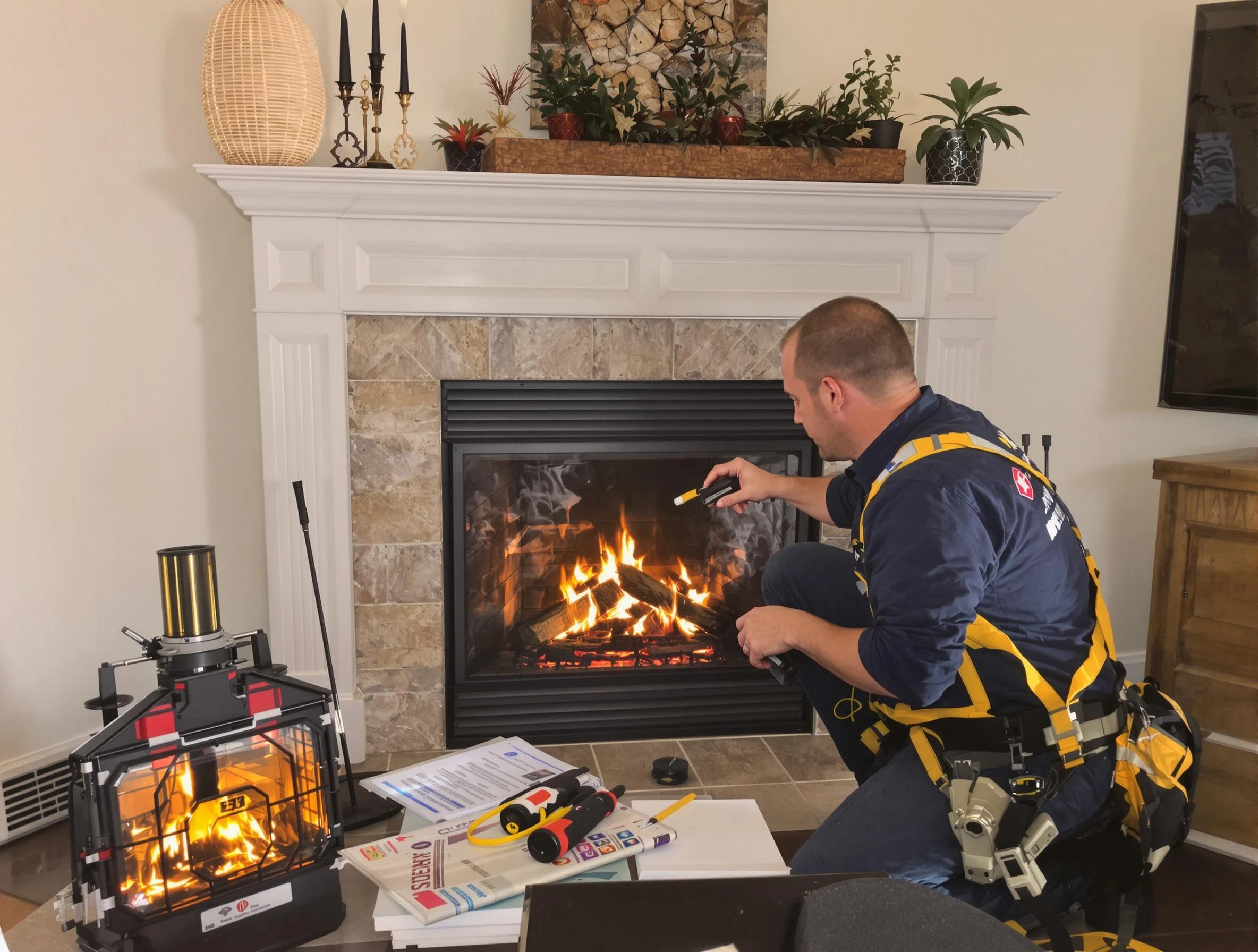 Safety-focused fireplace inspection by Scottdale Chimney Sweep in Scottdale, GA