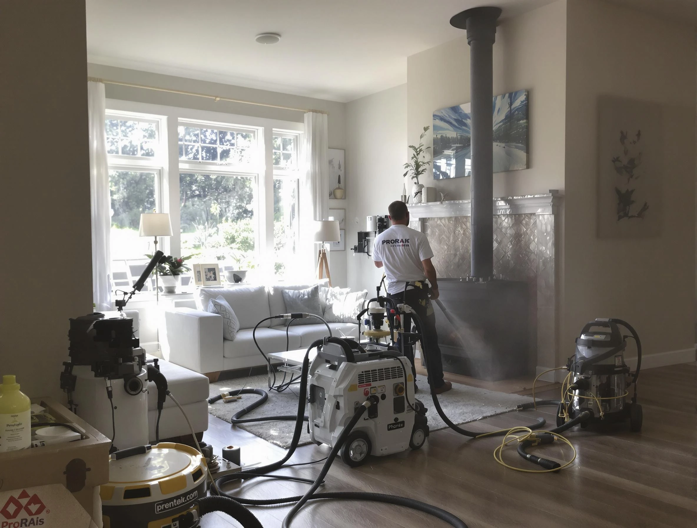 Soot removal service by Scottdale Chimney Sweep for a fireplace in Scottdale, GA